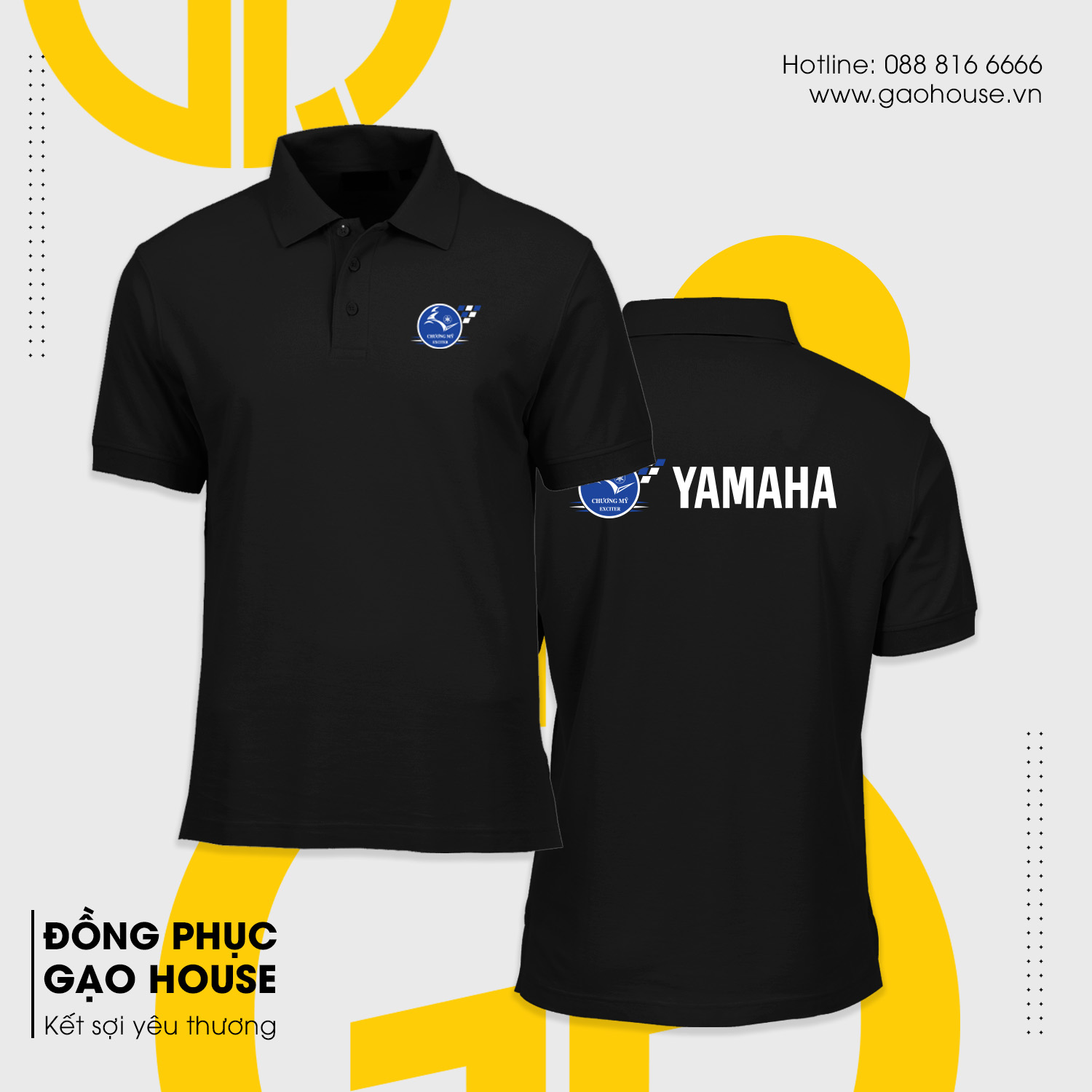Bản mockup thiết kế đồng phục Yamaha