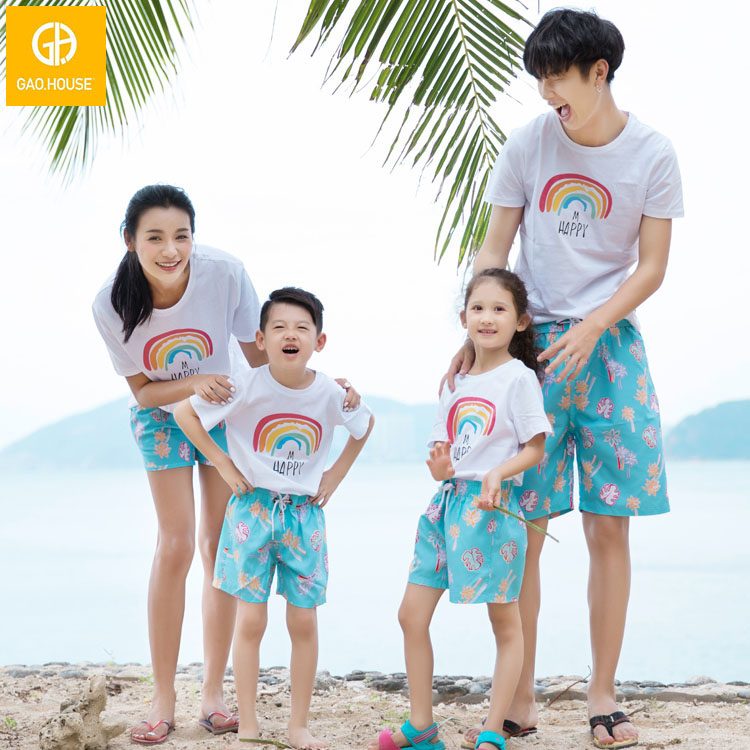 áo gia đình đi biển gạo house xdb052