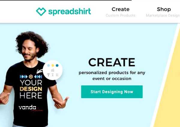 Spreadshirt cho phép người dùng thiết kế miễn phí