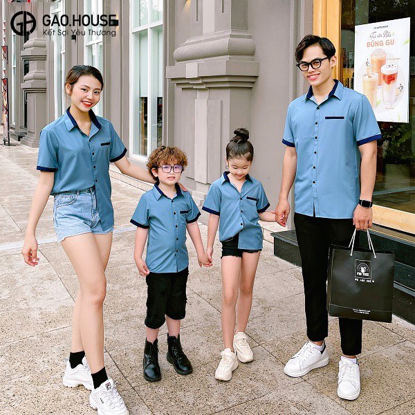 ưu đãi khi may mẫu áo sơ mi gia đình đi biển 