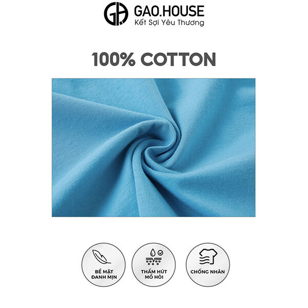 Vải cotton 100% may áo gia đình cổ trụ