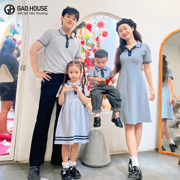 may áo polo gia đình đẹp
