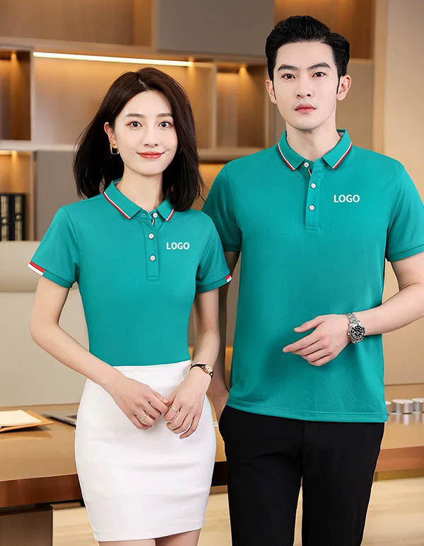 Áo polo đồng phục màu xanh lá cây