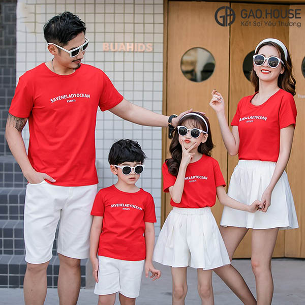 áo phông đồng phục gia đình Hà Nam cổ tròn