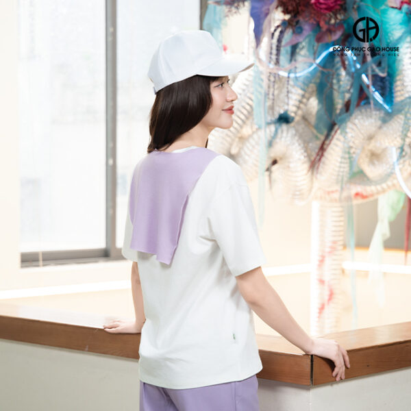 Mẫu áo nhóm phối quần tím đẹp