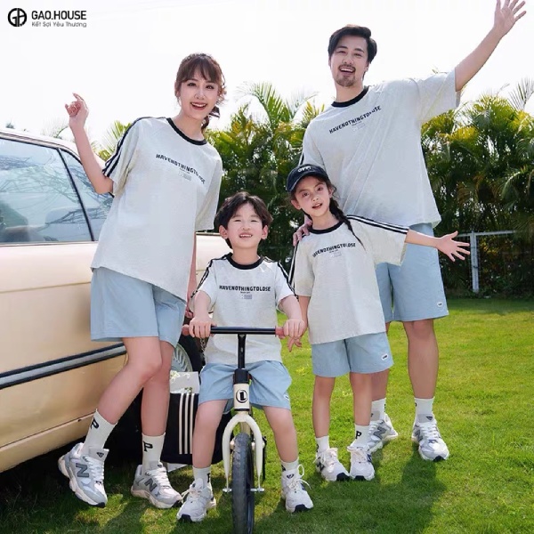 áo gia đình đi biển màu pastel