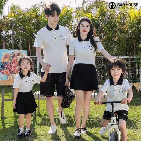 áo polo đồng phục gia đình đi biển
