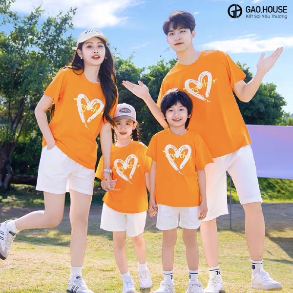 đồng phục gia đình đi biển dáng oversize