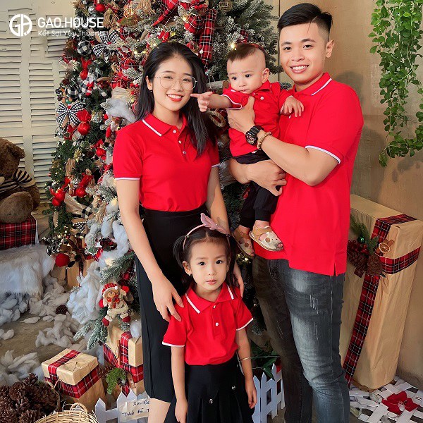 mẫu áo thun có cổ gia đình
