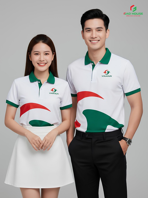 áo 3d doanh nghiệp vinasun màu trắng