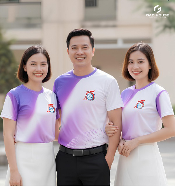 Áo Họp Lớp 15 Năm Màu Tím Phối Trắng