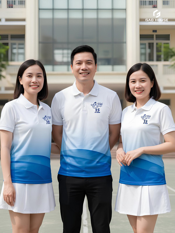 Áo Họp Lớp 15 Năm Màu Trắng Xanh