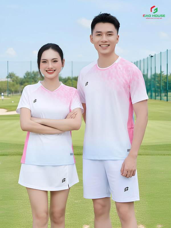 Áo 3D Thể Thao Cổ Tròn Màu Trắng Xanh Ngọc