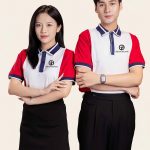 Áo Polo Doanh Nghiệp Màu Trắng Phối Sườn Đỏ