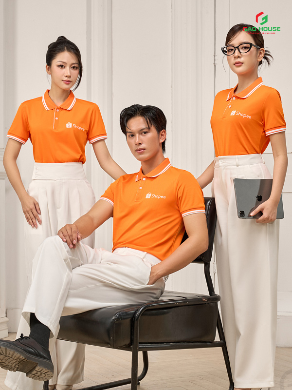 Áo Polo Doanh Nghiệp Shopee Màu Cam