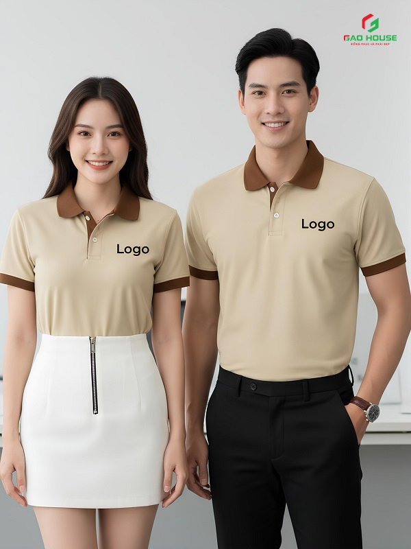 Áo Polo Đồng Phục Doanh Nghiệp Màu Be