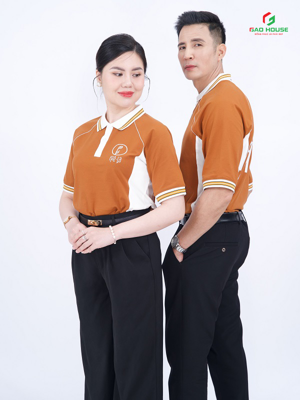 Áo Polo Đồng Phục Phê La Màu Nâu