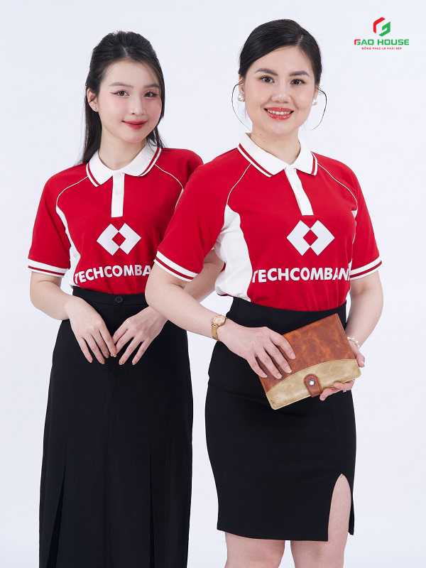 Áo Polo Ngân Hàng Techcombank Màu Đỏ