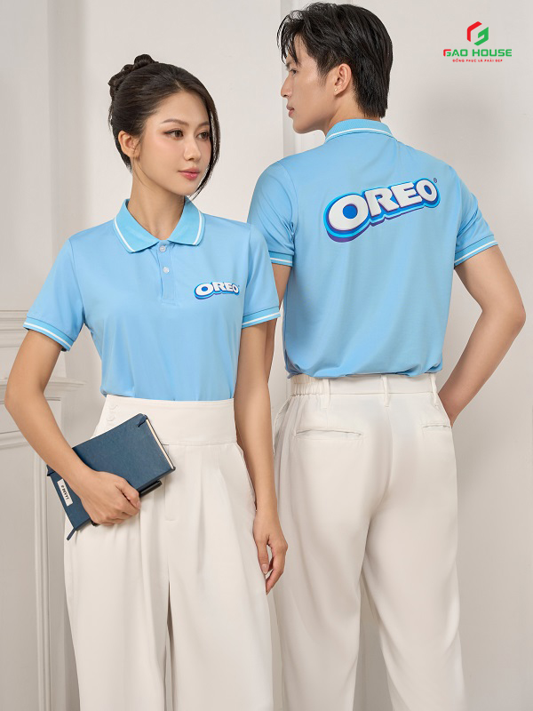 Đồng Phục Áo Thun Oreo Màu Xanh Da Trời