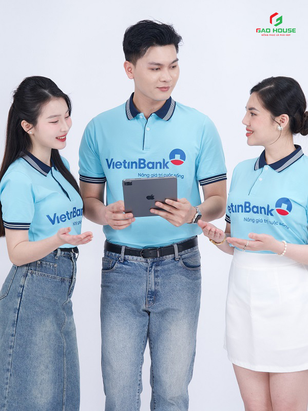 Đồng Phục Ngân Hàng Vietinbank Màu Xanh