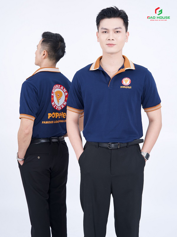 Đồng Phục Nhà Hàng Popeyes Màu Xanh