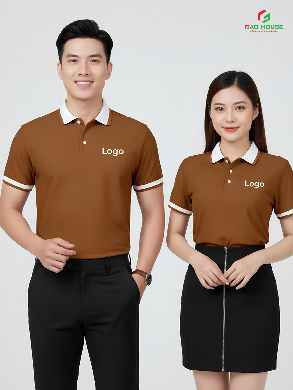 Áo đồng phục họp lớp màu nâu