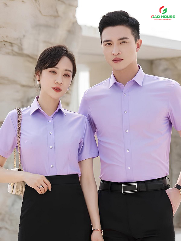 áo sơ mi công sở màu tím