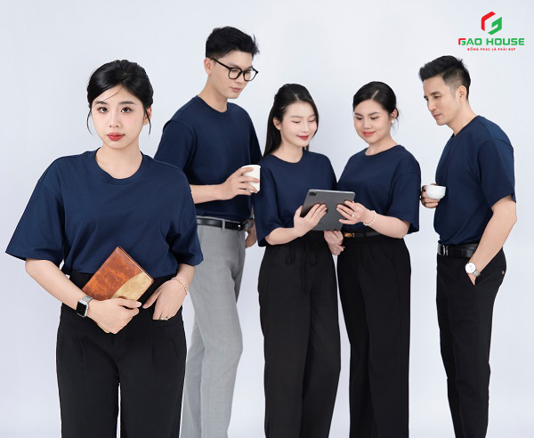 Áo thun đồng phục công ty cổ tròn