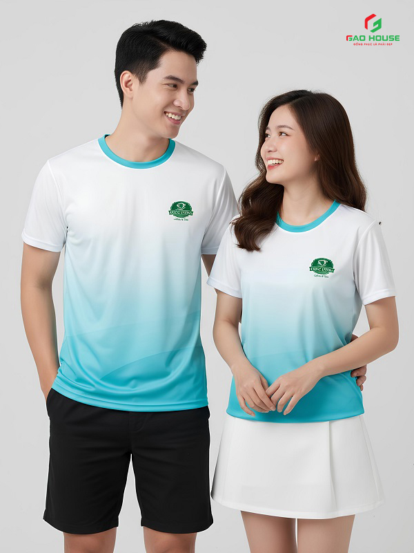 Đồng Phục Phúc Long Màu Trắng Xanh