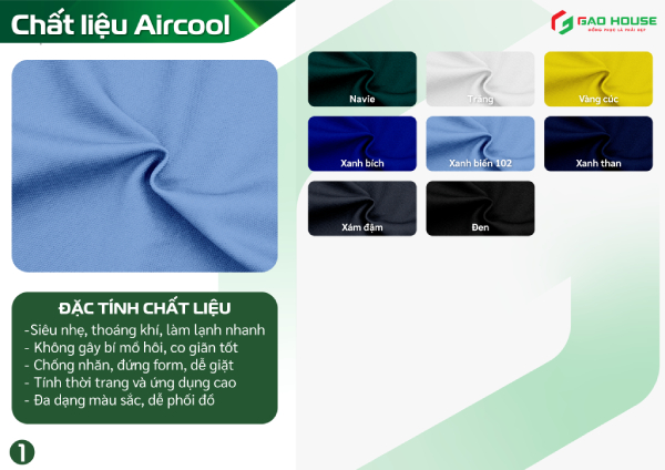 Vải AirCool may đồng phục công ty