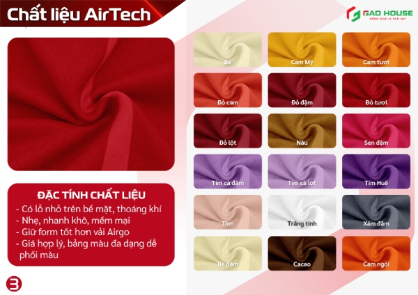 Vải AirTech may đồng phục ngân hàng Techcombank