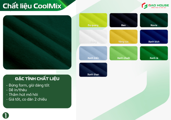 Vải Coolmix đồng phục công ty
