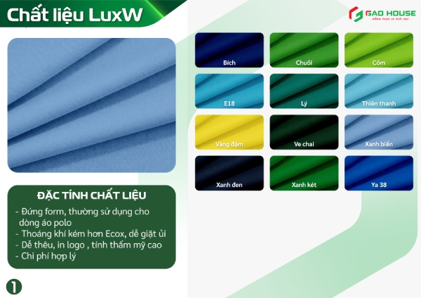 Vải LuxW may áo đồng phục công ty