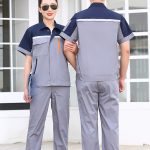 Áo Đồng Phục Bảo Hộ Màu Xám Phối Xanh Than