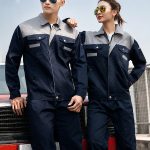 Đồng Phục Bảo Hộ Lao Động Màu Xanh Than Phối Xám