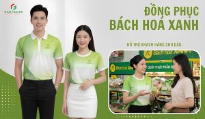 Đồng Phục Bách Hóa Xanh Màu Xanh Lá Nổi Bật, Trẻ Trung, Thoải Mái