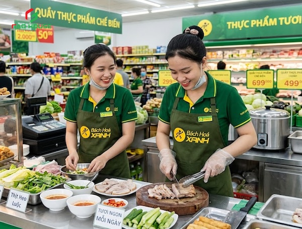 Tạp dề đồng phục Bách Hoá Xanh