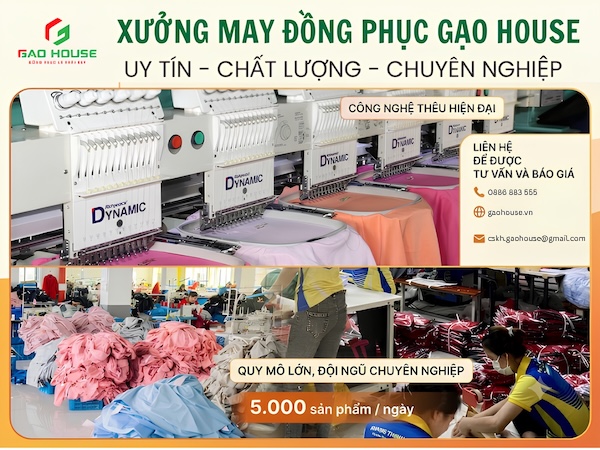 Xưởng may đồng phục ngân hàng Gạo House