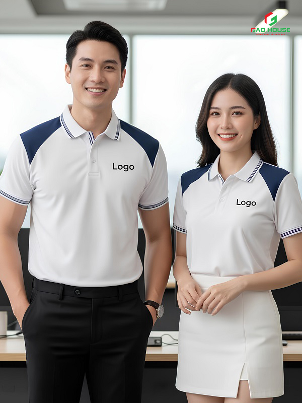 đồng phục polo phối cầu vai