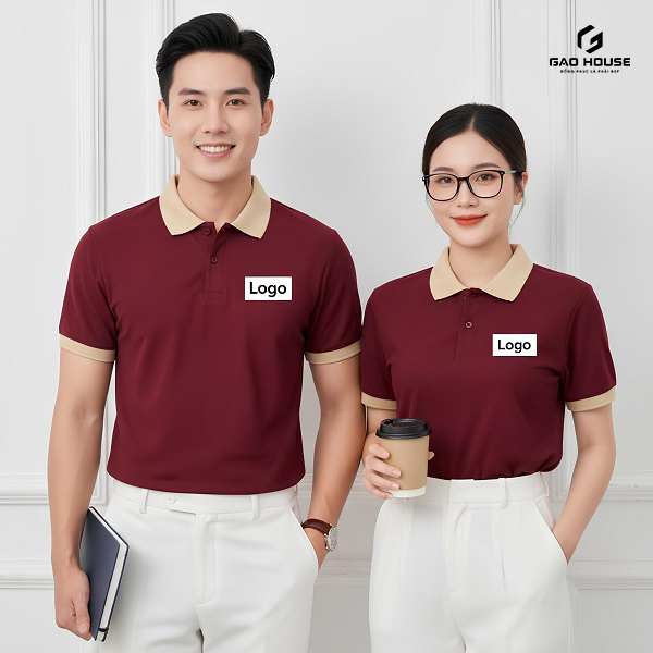 mẫu áo polo đồng phục cổ bẻ