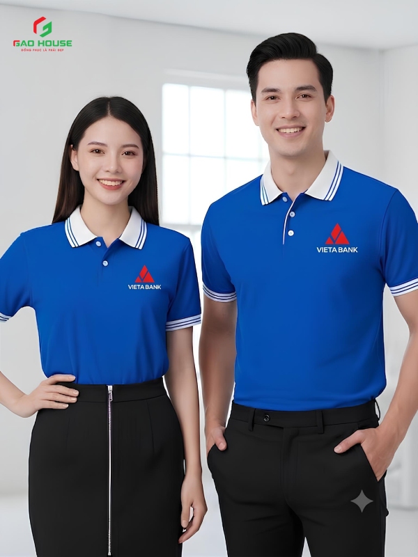 May áo polo đồng phục ngân hàng Việt Á