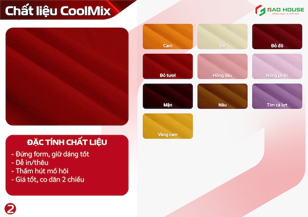 vải coolmix may áo polo đồng phục